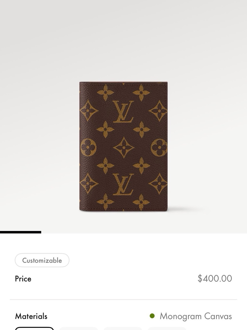 Louis Vuitton Passport cover